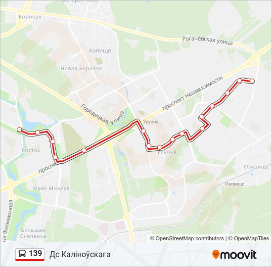 139 bus Line Map