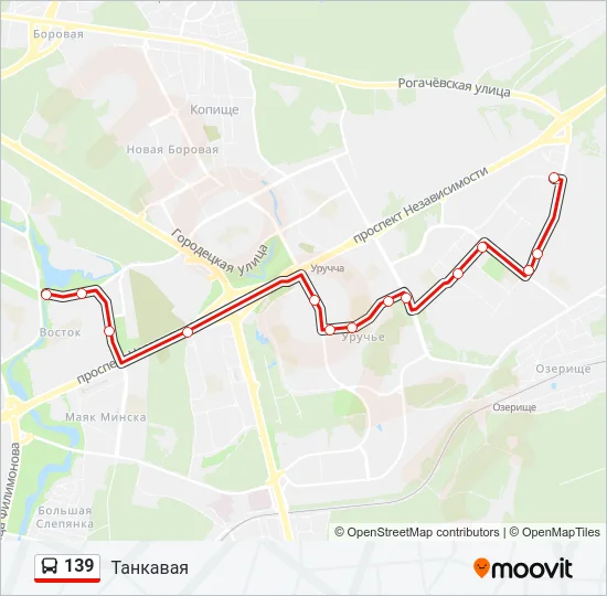 139 Bus Line Map