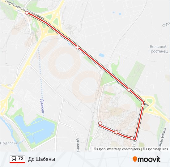 Автобус т72 в Москве: маршрут, остановки — Яндекс Карты