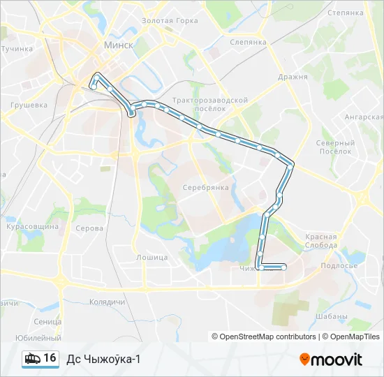 16 Trolleybus Line Map