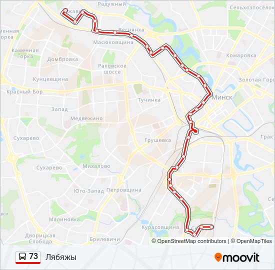 73 bus Line Map