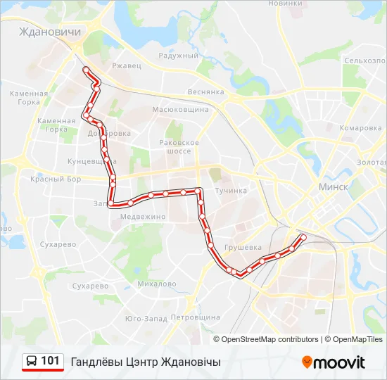 101 Bus Line Map