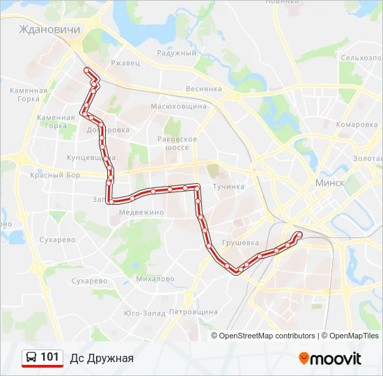 101 Bus Line Map