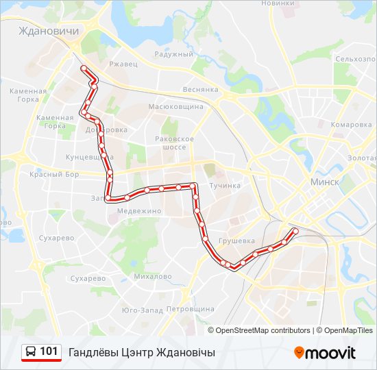 101 bus Line Map