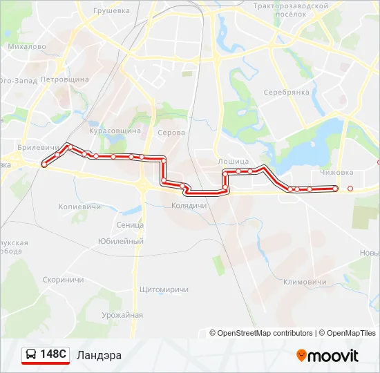 148С Bus Line Map