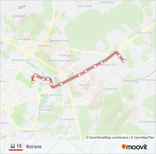 15 Bus Line Map