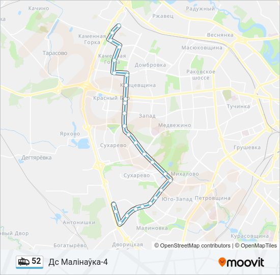 Троллейбус 52: карта маршрута