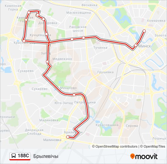 188С bus Line Map