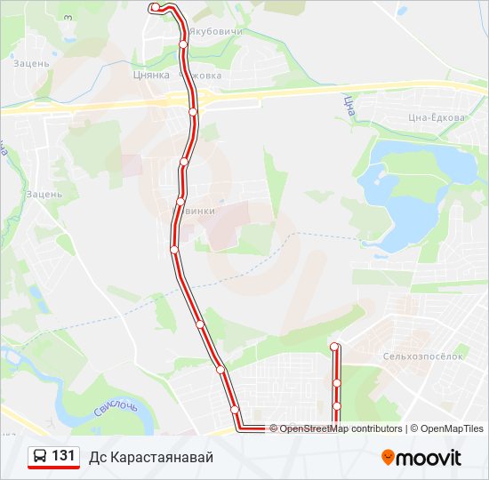 131 bus Line Map