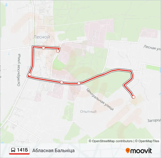 Автобус 141Б: карта маршрута