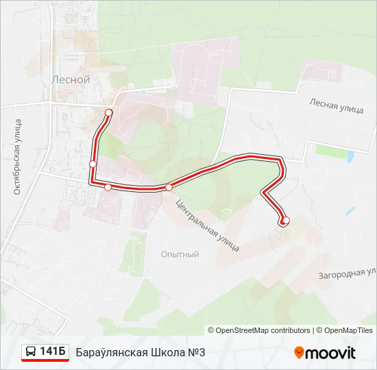 Автобус 141Б: карта маршрута