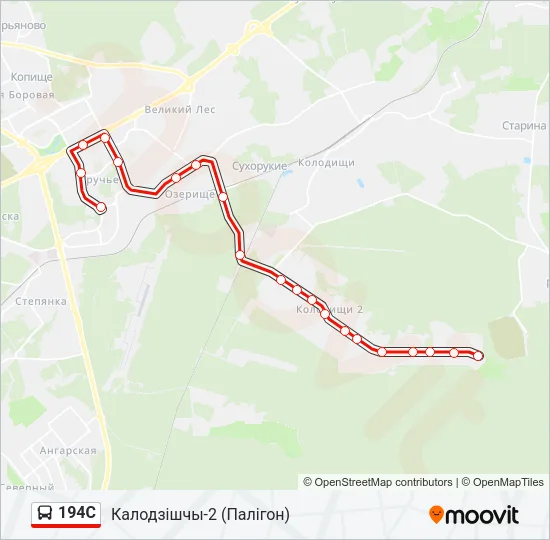 194С Bus Line Map