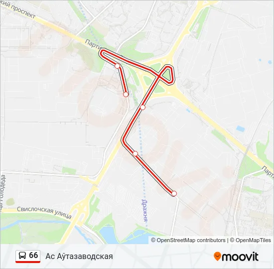 Автобус 66: карта маршрута
