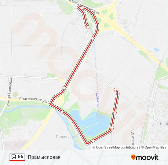 Автобус 66: карта маршрута