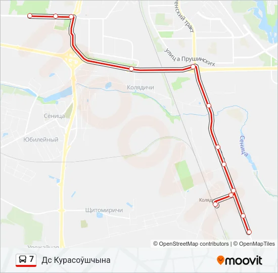 Автобус 7: карта маршрута