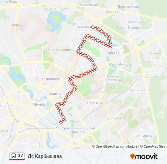 37 bus Line Map