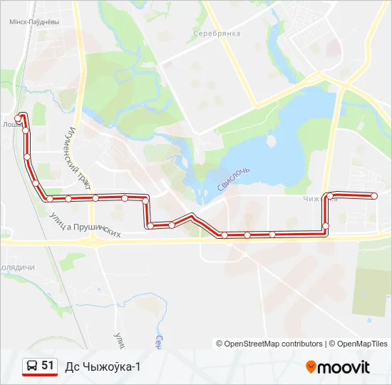 51 Bus Line Map
