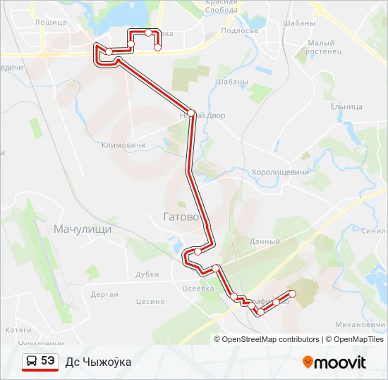 5Э Bus Line Map