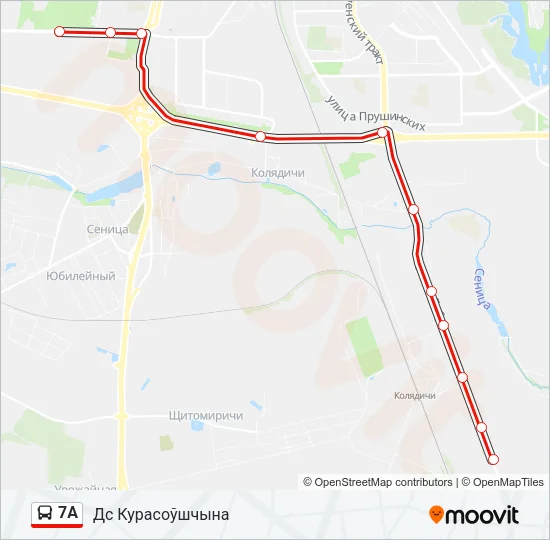 7А Bus Line Map
