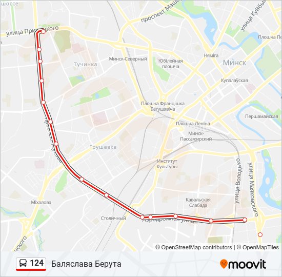 124 bus Line Map