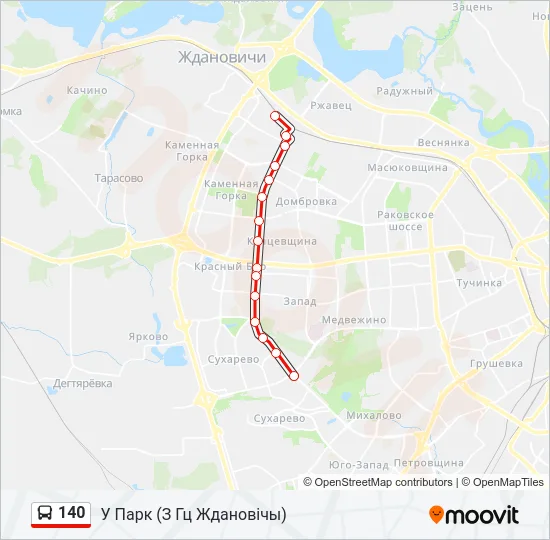 140 Bus Line Map