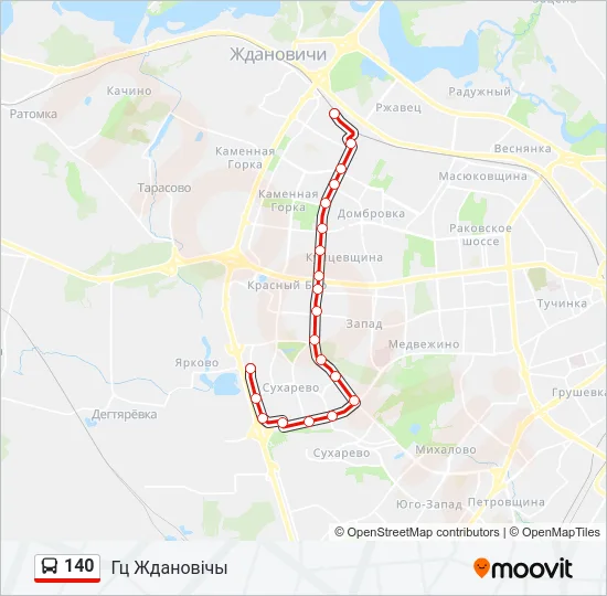 140 Bus Line Map