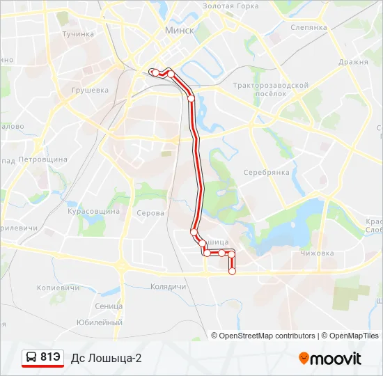 Автобус 81Э: карта маршрута