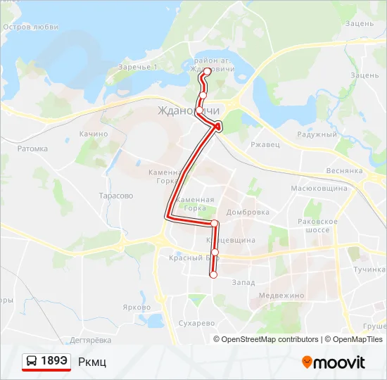 Автобус 189Э: карта маршрута