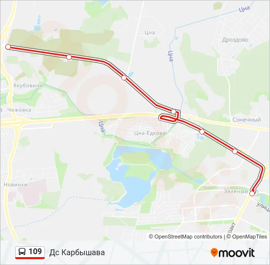 109 Bus Line Map