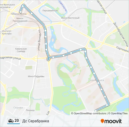 20 Trolleybus Line Map