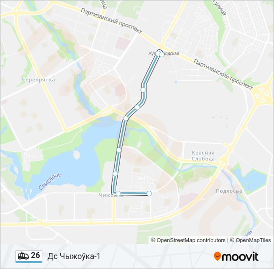 Троллейбус 26: карта маршрута