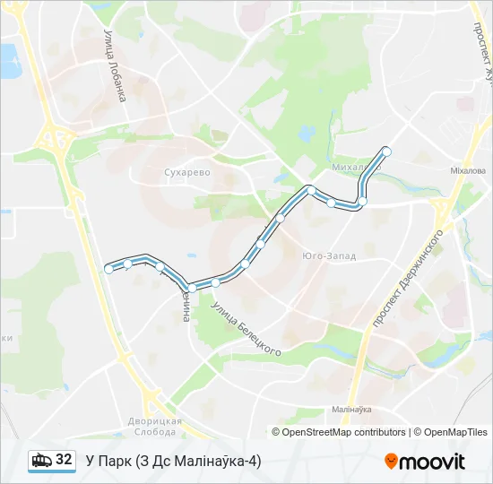 32 Trolleybus Line Map