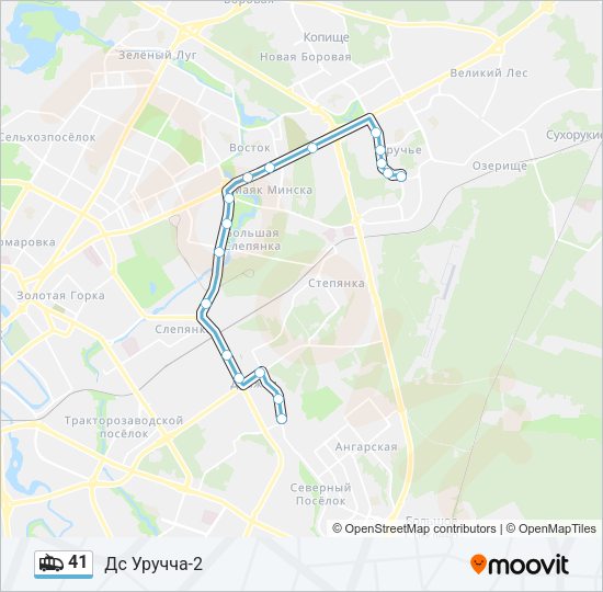Троллейбус 41: карта маршрута