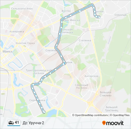 41 Trolleybus Line Map