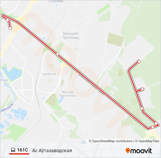 161С bus Line Map