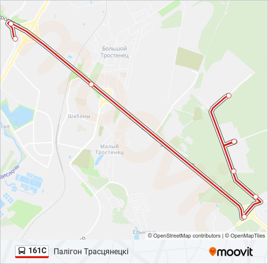 161С bus Line Map