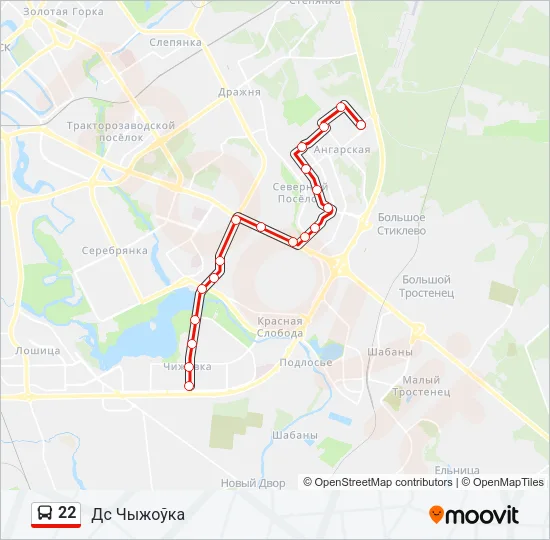 22 Bus Line Map