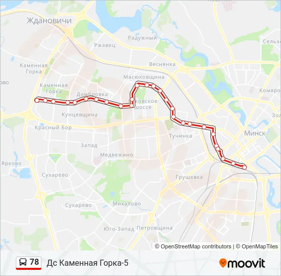 78 Bus Line Map