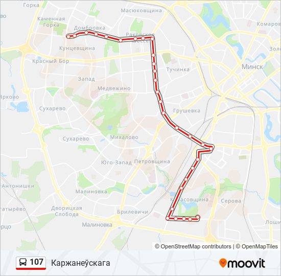 107 bus Line Map