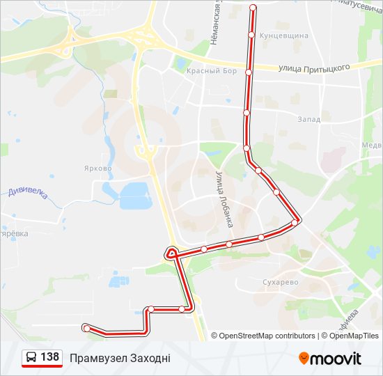 138 bus Line Map