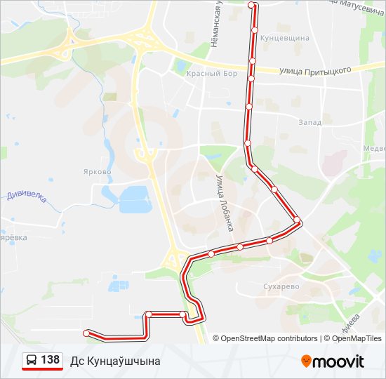 138 bus Line Map