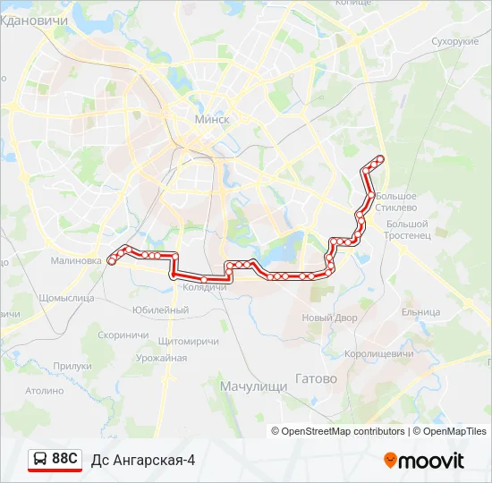 88C Bus Line Map