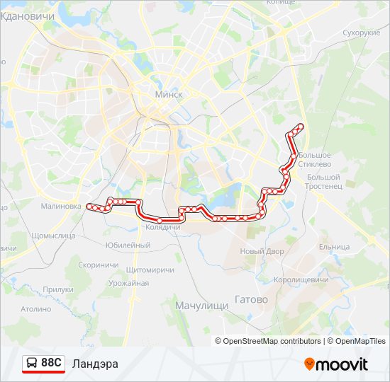 88C Bus Line Map