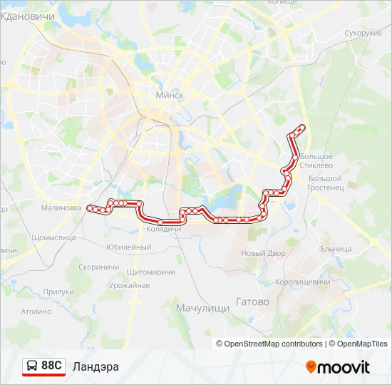 88C Bus Line Map