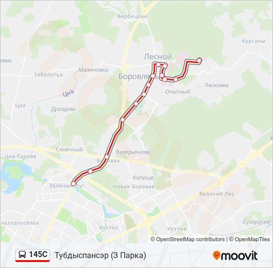 145С bus Line Map