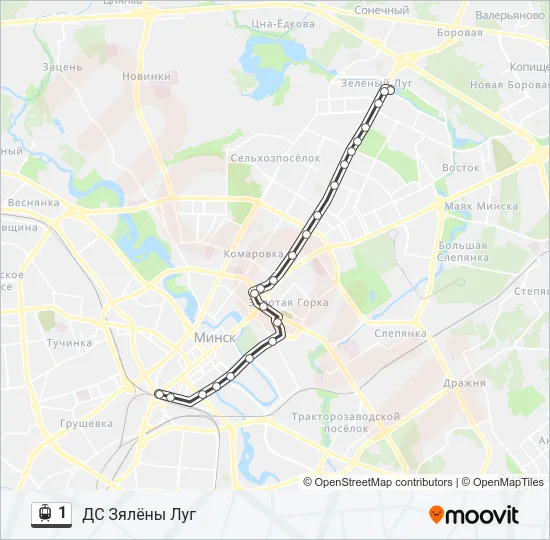 1 Light Rail Line Map
