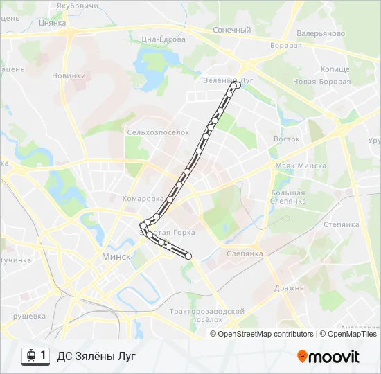 1 Light Rail Line Map