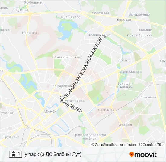 1 Light Rail Line Map