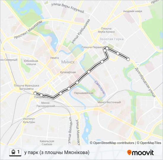 1 Light Rail Line Map