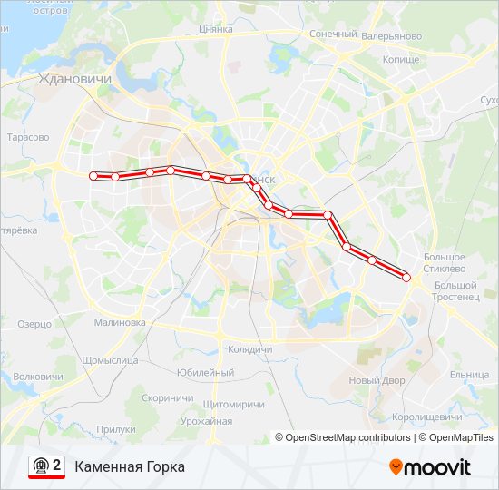 Метро 2: карта маршрута